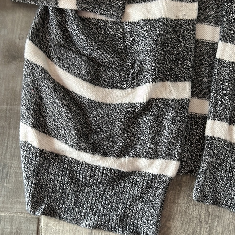 MADEWELL GREY WHITE CHUNKY KNIT OVERSIZED DUSTER LONG SWEATER CARDIGAN small - Picture 3 of 7